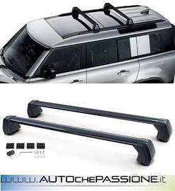 Montanti portapacchi in alluminio nero per Land Ro