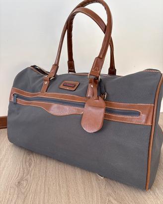 Borsa Roncato da viaggio pelle e stoffa