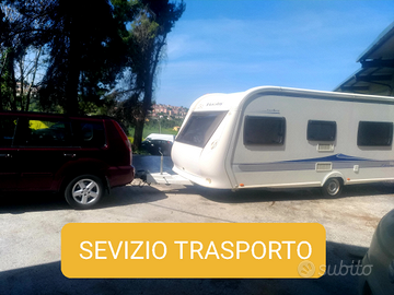 Roulotte e caravan trasporto