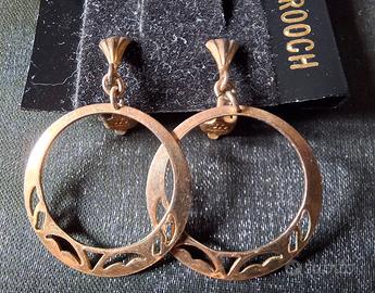 Orecchini vintage con cerchietto con clip