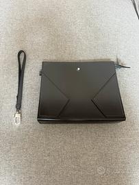 SPLENDIDA POCHETTE MONT BLANC  GRIGIO FUME’ NUOVA