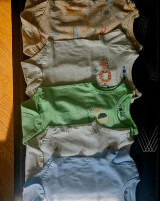 Lotto 6 Body Neonato/Unisex 0-3 Mesi (62 cm)