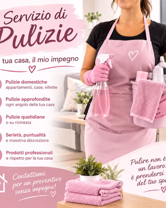 Pulizie,Commessa, Babysitter
