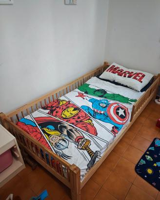 Letto Montessori Brasilia 90x190 legno + Materasso