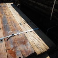 tavole rifilate ricavate da traversine ferroviarie