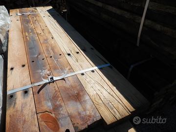 tavole rifilate ricavate da traversine ferroviarie