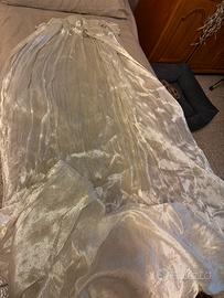 Coppia di tende con anelli bianche