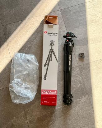 Cavalletto Treppiede Manfrotto 290 Dual con Testa