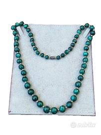 Collana in Malachite Naturale di Sardegna