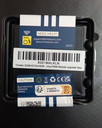 KIT RAM (2x16GB) DDR4 2666MHz x notebook - nuovo