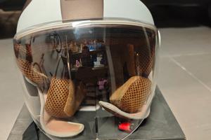 Casco CGM Jet/Vintage – Marrone e Bianco -  Tg M 