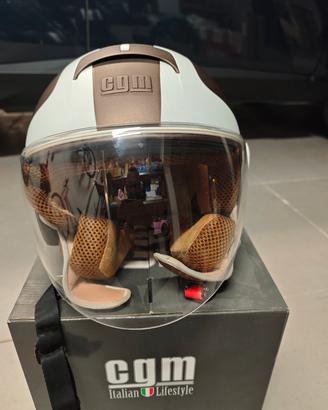 Casco CGM Jet/Vintage – Marrone e Bianco -  Tg M 