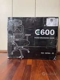 Musso E600 SE | Sedia ergonomica nera | Nuova