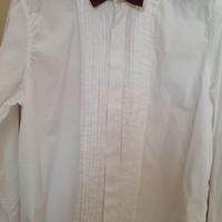 Camicia per smoking con papillon e fascia