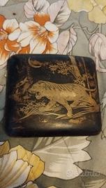 Portasigarette vintage in metallo come da foto