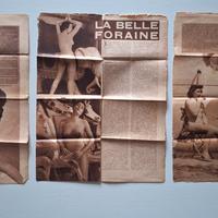 Raro Pieghevole Erotico Vintage "La Belle Foraine"