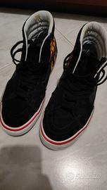 Vans Sk8-Hi "Pro" nere con fiamme – tg. 41 EU