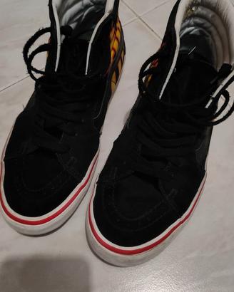 Vans Sk8-Hi "Pro" nere con fiamme – tg. 41 EU