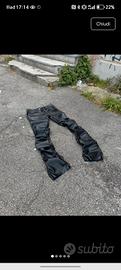 jeans uomo stacked in pelle