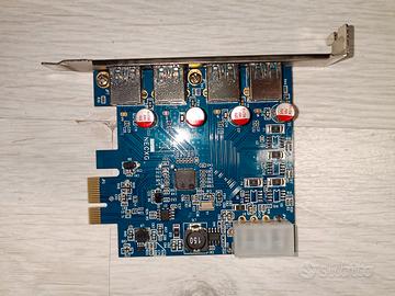 scheda PCI-E USB 3.0, 4 porte USB 3.0