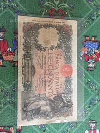 Banconota 50 Lire Buoi