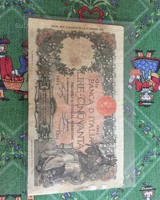 Banconota 50 Lire Buoi