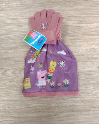 Peppa Pig - Set Cappello + Guanti _ Taglia Unica