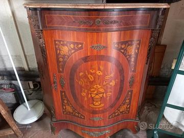 mobiletto antico in legno di rosa