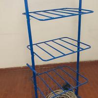 scaffaletto blu tubolare ripiani