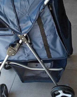 PASSEGGINO TRASPORTO ANIMALI COLORE BLU