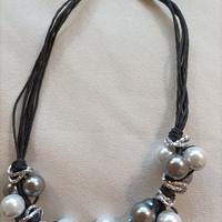 collana/choker in finte perle
