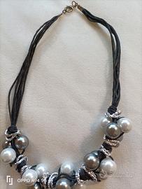 collana/choker in finte perle