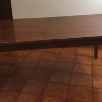 Tavolo rustico legno massello 190x100,apert. 2,40