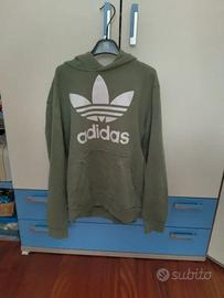 Felpa con cappuccio Adidas verde