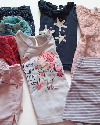 🌸 Lotto Abbigliamento Bimba 12-18 Mesi - Look Est