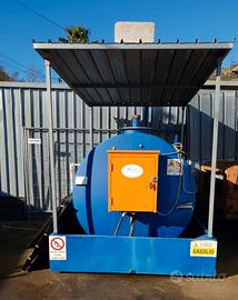 cisterna serbatoio gasolio con tettoia 5000 litri