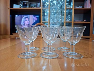 Set bicchieri da cordiale in vetro