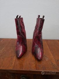 Stivaletti donna ecopelle similcoccodrillo  TG36