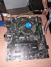 kit scheda madre MSI 1151, i3-7100, 8 giga ddr4 
