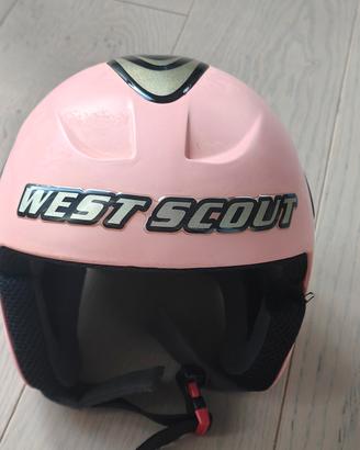 casco sci west scout misura 56 rosa 