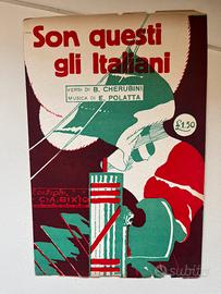 Spartito fascista son questi gli italiani vintage