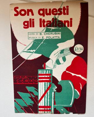 Spartito fascista son questi gli italiani vintage