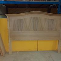 Letto matrimoniale tutto legno grezzo