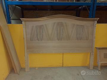 Letto matrimoniale tutto legno grezzo