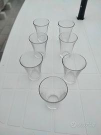 bicchieri da osteria vintage anni 60 70