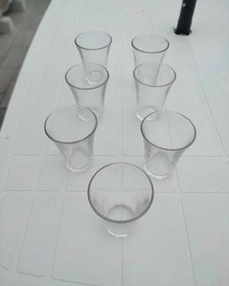 bicchieri da osteria vintage anni 60 70
