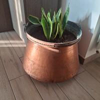 conca grande in rame battuto d'epoca 