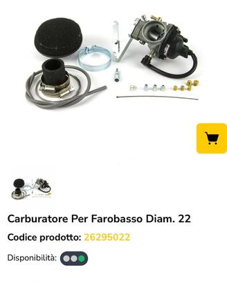 Carburatore pinasco Faro basso