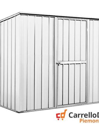 Casetta box giardino in Acciaio 260x185cm bianco