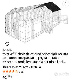 Recinto da esterno per conigli